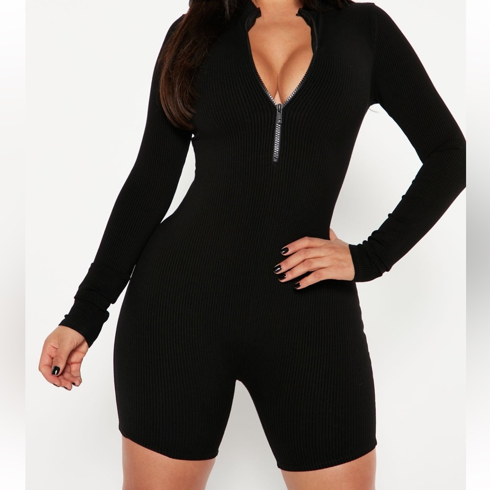 Sabrina Snatched Romper - Black